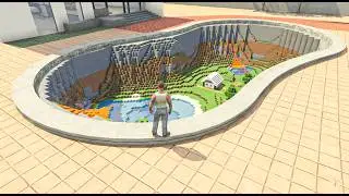 FRANKLIN FOUND A MINECRAFT WORLD INSIDE HIS SWIMMING POOL in Indian Bikes Driving