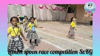 Lemon spoon race competition (Sr.KG)
