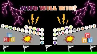 36 NUMBERBLOCKS Marble Race In Algodoo- Who will Be The CHAMPION??