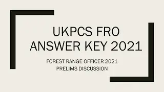 UKPCS FRO Answer Key 2021.Forest Answer Key. Uttarakhand PCS FRO Answer Key. #ukpcs #uttarakhandpcs