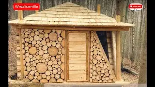 Building a Shelter Deep in the Forest | Survival Craft Using Wood & Natural Materials
