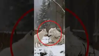 Smart baby wolf helps her mom
