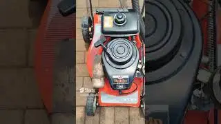 some smoke in the air   #asmr #mowing #gardenequipment #mower #tools #vintagerestoration