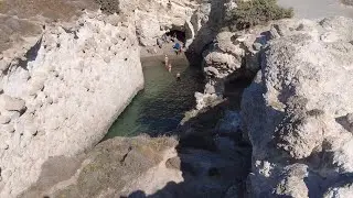 Exploring Milos Island PAPAFRAGAS CAVE AND BEACH | EXPLORE | GREECE