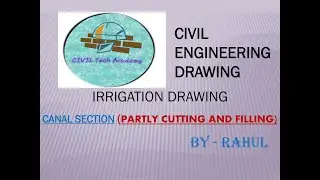 Canal cross section in partly cutting and filling drawing by using [M.D.] CHANNEL SECTION