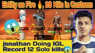 Entity jonathan on fire, 12 solo kills in tier1 customs