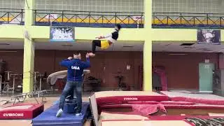 Yatharth learning Yurchenko on Vault at the 35th PYL India Training Camp/ Yin Alvarez 