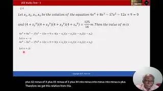 JEE Mathematics  Practice Test 1