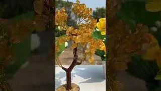 Natural citrine crystal stone chips gemstone crystal tree gift 10