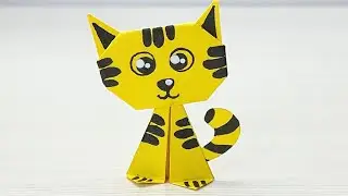 Origami CAT |Paper Cat |Easy Paper Crafts |Simple Crafts For Kids |paper crafts for school paper cat