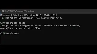 mongo is not recognized as an internal command | full repair in windows 11/10