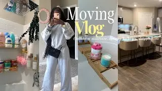 MOVING VLOG🫧🎀|luxury bathroom makeover ,opening packages , kitchen makeover , settling in| EP 03