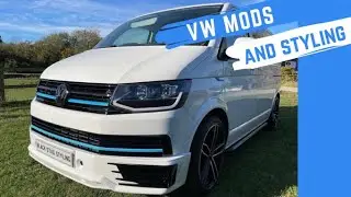 VW T6 Transporter MODS! - Painting Grills Black, Blue Trims and Brake Callipers - Modified VW T6