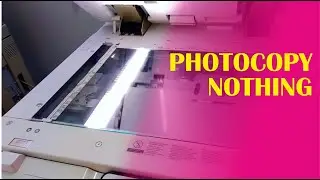 What happens if you photocopy nothing? Strange effect. Open and close ADF unit