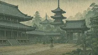 Quiet Focus Lofi 🌧️ | Quiet Temple Rain | The Rainy Temple