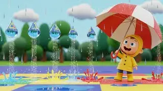 Five Sleepy Raindrops Dripping One by One | Nursery Rhymes for Kids & Baby Songs