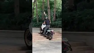 Kove 800X🏍️⛰️How does it look so smooth passing the stairs.#kove800x  #kove #kove800xrally  #kove
