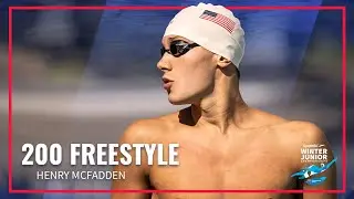 Henry McFadden Finishes with Gold in 200 Freestyle | 2022 Speedo Winter Junior Championships East