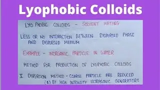 Lyophobic colloids | types of colloids | colloidal dispersion physical pharmaceutics
