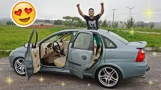 CORSA MAXX INTERIOR BEGE + BANCOS DE COURO + RODAS 17 😍😍 #AdautoWheeling