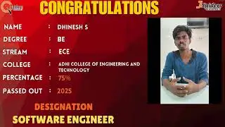 Student Placement Story From QSpiders/JSpiders | Chrompet Chennai