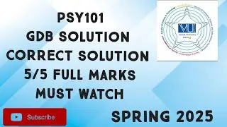 PSY101 GDB Solution Spring 2025 | psy101 gdb solution 2025 | psy101 gdb solved spring 2025