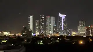 Paradise nighttime Miami skyline, City lights beauty Miami vibes Miami views Paradise building Miami