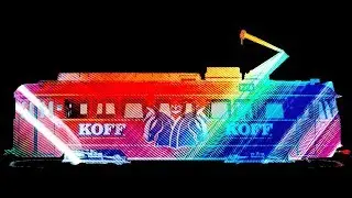 Line Wobbler Exhibition in a Beer Tram in Helsinki