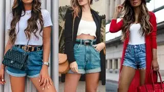 Looks usando shorts jeans | Ideias de looks para de inspirar
