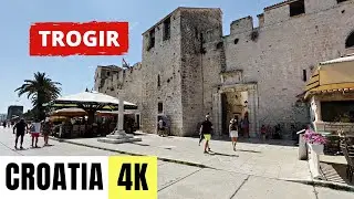 CROATIA 🇭🇷 [4K] TROGIR &mdash; Walking Tour &mdash; JULY 2023