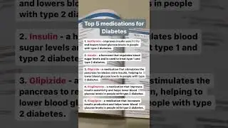 Top 5 medications for diabetes #pharmacology #medicalstudent #medicalschool