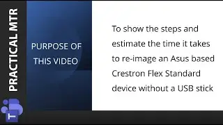 Re-image of a Crestron Flex system without USB stick. READ DESCRIPTION BEFORE VIEWING