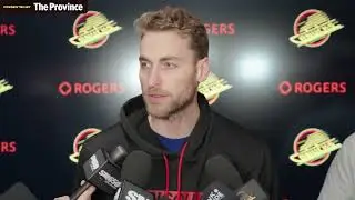 Carson Soucy speaks to the media ahead of tonight's game versus the Edmonton Oilers.