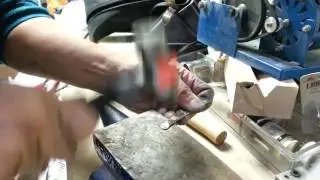 Tapering the cut end of a spoon ring shank