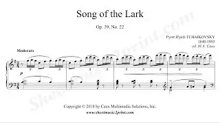 Tchaikovsky : Song of the Lark, Op. 39, No. 22