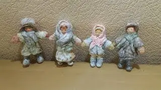 Новогодние игрушки из ваты. (Лицо, каркас) Часть 1