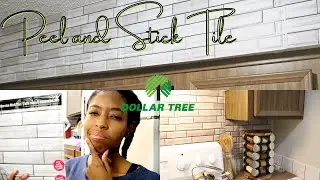 DOLLAR TREE STICK AND PEEL | KITCHEN MAKEOVER | REVIEW