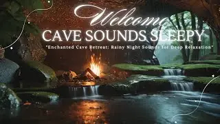 💤Enchanted Cave Retreat Rainy Night Sounds for Deep Relaxation 💤CAVE SOUNDS SLEEPY💤