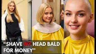 Woman Getting An Headshave For Money - Headshave Stories