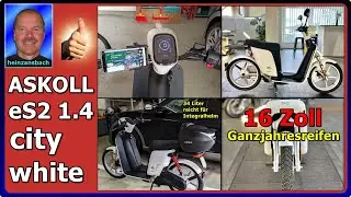 VERKAUF Askoll eS2 City, E Roller, Italy, NEU, 2 Li-Ion Akkus, 45 km/h, Allwetter, Topcase SHAD SH34