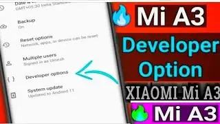 MI A3 developer options l developer settings MI A3