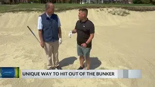Unique way to hit out of the bunker