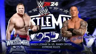 WWE 2k24 - Brock Lesnar '14 vs Randy Orton: Extreme Rules Match at Wrestlemania 25