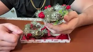 OYATON Christmas Votive Candle Holders with Snowy Pinecone Berry Candle Ring Review