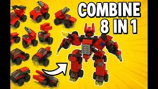 Combine 8 Mini Vehicles into 1 Mega Robot | LEGO-Style Transformer Build!