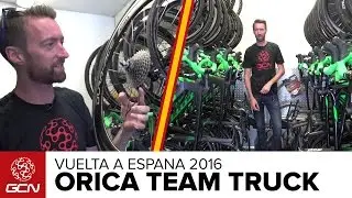 Экскурсия на грузовиках механиков Orica-BikeExchange | Вуэльта Испании 2016