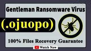 || SOLVED ✅🔘|| Gentleman (.ojuopo) Ransomware Solution Virus - removal & Decryption