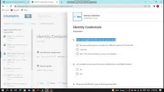 Cybersecurity Awareness and Innovation-Identity and Authentication (Identity Credentials) quiz ans