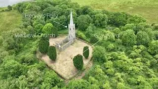Flying over Church Island, Lough Beg, Northern Ireland