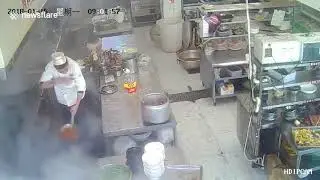 Pressure cooker explodes in hotel kitchen